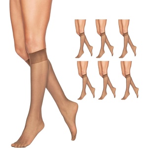 image:imageHanes Alive Womens Full Support Sheer Toe Knee High StockingsLittle Color Pack of 6