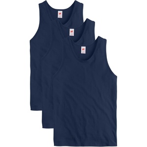 image:imageHanes Mens Essentials Tank Top Pack Midweight Cotton Tanks Sleeveless Shirts 3PackAthletic Navy