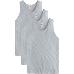 image:imageHanes Mens Essentials Tank Top Pack Midweight Cotton Tanks Sleeveless Shirts 3PackLight Steel
