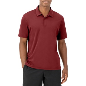 image:imageHanes Mens Moves Performance Polo Short Sleeve Polo Shirt for Men MoistureWickingCardinal Red