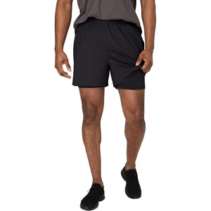 image:imageHanes Mens Moves Workout Shorts with Boxer Brief Liner amp Total Support Pouch MoistureWicking Shorts 5 InseamBlack