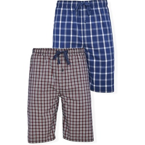 image:imageHanes Mens Woven ShortsNavyRed Gingham