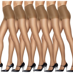 image:imageHanes Silk Reflections Womens Control Top Sheer Toe Silky PantyhoseLittle Color Pack of 6