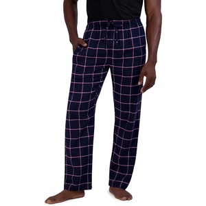 image:imageHanes Ultimate Mens Flannel Pajama Pants Plaid Cotton Loungewear Pj Bottoms with Pockets Extended SizesNavy Plaid