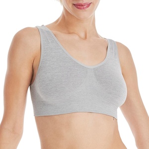 image:imageHanes Womens Cozy Wireless Bra FullCoverage Pullover Bra Seamless TShirt BraLight Grey Heather