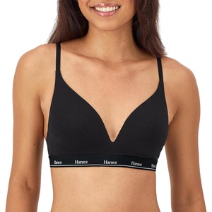 image:imageHanes Womens Originals Full Coverage Contour Wireless Stretch Cotton TShirt BraBlack