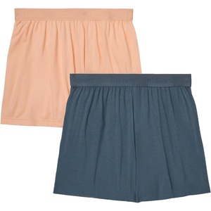 image:imageHanes Womens Originals Sleep Shorts 2Pack Comfywear Supersoft Lounge Shorts Pack 325Stargazer GreyMellow Peach