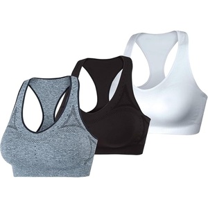 image:imageHanes Womens Seamless Racerback Sports BraBlackWhiteGray  3 Pack