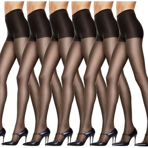 image:imageHanes Womens Silk Reflections Non Control Top Sheer Toe Silky Sheer PantyhoseJet Pack of 6