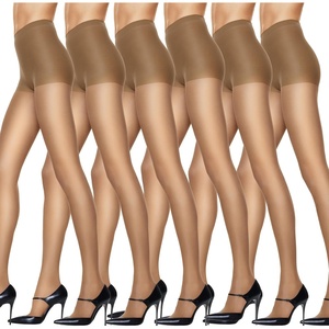 image:imageHanes Womens Silk Reflections Pantyhose Silky Sheer Control Top Reinforced ToeLittle Color Pack of 6