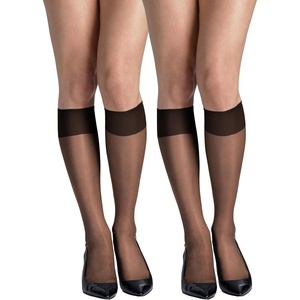image:imageHanes Womens Silk Reflections Silky Sheer Knee Highs Reinforced Toe KneeHigh StockingsJet