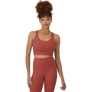 image:imageHanes Womens Sports Bra Moves Racerback Crop Top Yoga Bras for Women Stretch Sports Crop Top with Cutout WickingCoral Camelia