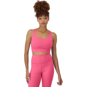 image:imageHanes Womens Sports Bra Moves Racerback Crop Top Yoga Bras for Women Stretch Sports Crop Top with Cutout WickingPink Pedestal