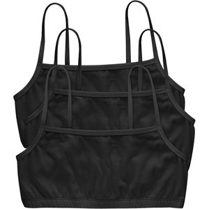 image:imageHanes Womens String Bralette Pack 3Pack Cotton Sports Bralette Bras for Women Solid or Assorted Wireless BrasBlackBlackBlack
