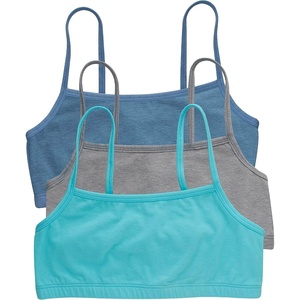 image:imageHanes Womens String Bralette Pack 3Pack Cotton Sports Bralette Bras for Women Solid or Assorted Wireless BrasDenim JacketConcrete HeatherUltra Blue
