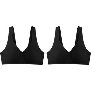 image:imageHanes Womens Wireless Bra Smooth Comfort FullCoverage TShirt Bra for Women Single Or 2PackBlackBlack  2pack