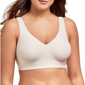 image:imageHanes Womens Wireless Bra Smooth Comfort FullCoverage TShirt Bra for Women Single Or 2PackLight Buff
