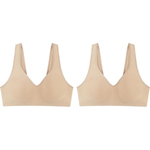 image:imageHanes Womens Wireless Bra Smooth Comfort FullCoverage TShirt Bra for Women Single Or 2PackNudeNude  2pack