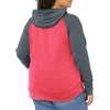 image:imageHanes Sport Womens Performance Fleece Pullover HoodieDada Grey SolidRazzle Pink Heather