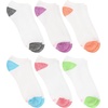 image:imageHanes Womens 6Pair Comfort Fit No Show SocksWhite With Color Pops  6 Pack