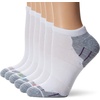 image:imageHanes Womens 6Pair Comfort Fit No Show SocksWhite With Gray  6 Pack