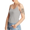 image:imageHanes Womens Cami with Builtin Shelf Bra Stretch Cotton Camisole Adjustable StrapsGrey Heather 1 Pack