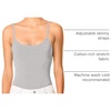 image:imageHanes Womens Cami with Builtin Shelf Bra Stretch Cotton Camisole Adjustable StrapsGrey Heather 1 Pack