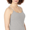 image:imageHanes Womens Cami with Builtin Shelf Bra Stretch Cotton Camisole Adjustable StrapsGrey Heather 1 Pack