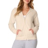 image:imageHanes Womens EcoSmart Fleece Sweatshirt for Women Soft Midweight  FullZip Hoodie Sweatshirt or 14 ZipChampagne Frost