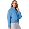 image:imageHanes Womens EcoSmart Fleece Sweatshirt for Women Soft Midweight  FullZip Hoodie Sweatshirt or 14 ZipDenim Blue