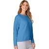 image:imageHanes Womens EcoSmart Fleece Sweatshirt for Women Soft Midweight  FullZip Hoodie Sweatshirt or 14 ZipDenim Blue