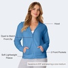 image:imageHanes Womens EcoSmart Fleece Sweatshirt for Women Soft Midweight  FullZip Hoodie Sweatshirt or 14 ZipDenim Blue