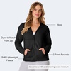 image:imageHanes Womens EcoSmart Fleece Sweatshirt for Women Soft Midweight  FullZip Hoodie Sweatshirt or 14 ZipEbony