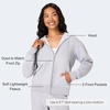 image:imageHanes Womens EcoSmart Fleece Sweatshirt for Women Soft Midweight  FullZip Hoodie Sweatshirt or 14 ZipLight Steel