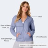 image:imageHanes Womens EcoSmart Fleece Sweatshirt for Women Soft Midweight  FullZip Hoodie Sweatshirt or 14 ZipPeri Blue