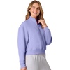image:imageHanes Womens EcoSmart Fleece Sweatshirt for Women Soft Midweight  FullZip Hoodie Sweatshirt or 14 ZipPeri Blue