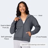 image:imageHanes Womens EcoSmart Fleece Sweatshirt for Women Soft Midweight  FullZip Hoodie Sweatshirt or 14 ZipSlate Heather