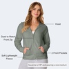 image:imageHanes Womens EcoSmart Fleece Sweatshirt for Women Soft Midweight  FullZip Hoodie Sweatshirt or 14 ZipStonewashed Green