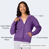 image:imageHanes Womens EcoSmart Fleece Sweatshirt for Women Soft Midweight  FullZip Hoodie Sweatshirt or 14 ZipViolet Splendor Heather