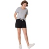 image:imageHanes Womens Essential Drawstring Shorts Cotton Shorts for Women Adjustable ShortsBlack