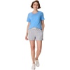 image:imageHanes Womens Essential Drawstring Shorts Cotton Shorts for Women Adjustable ShortsLight Steel