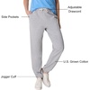 image:imageHanes Womens Essentials Cotton Joggers Jersey Drawstring Pants for WomenLight Steel