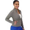 image:imageHanes Womens Jacket Moves FullZip Workout Jacket MoistureWicking Outwear Soft amp Stretchy Athletic Wear for WomenCool Grey