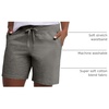 image:imageHanes Womens Jersey Pocket Shorts Drawstring Cotton Jersey Shorts 7 InseamCharcoal Heather