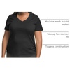 image:imageHanes Womens Just My Size Plus Size Cotton Jersey TShirt Short Sleeve VNeck TeeBlack