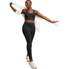 image:imageHanes Womens Leggings AnkleLength Leggings for Women Stretch CottonSpandex Leggings High Waist 27Black