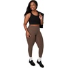 image:imageHanes Womens Leggings Clothing Moves 78 Soft Leggings with Pocket Moisture Wicking Womens Clothing Pants 25 InseamRustic Brown