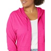 image:imageHanes Womens Lightweight Full Zip Hoodie Textured Cotton Zip Up TShirt HoodieAmaranth