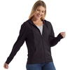 image:imageHanes Womens Lightweight Full Zip Hoodie Textured Cotton Zip Up TShirt HoodieBlack