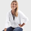 image:imageHanes Womens Lightweight Full Zip Hoodie Textured Cotton Zip Up TShirt HoodieWhite
